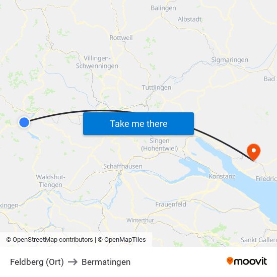 Feldberg (Ort) to Bermatingen map