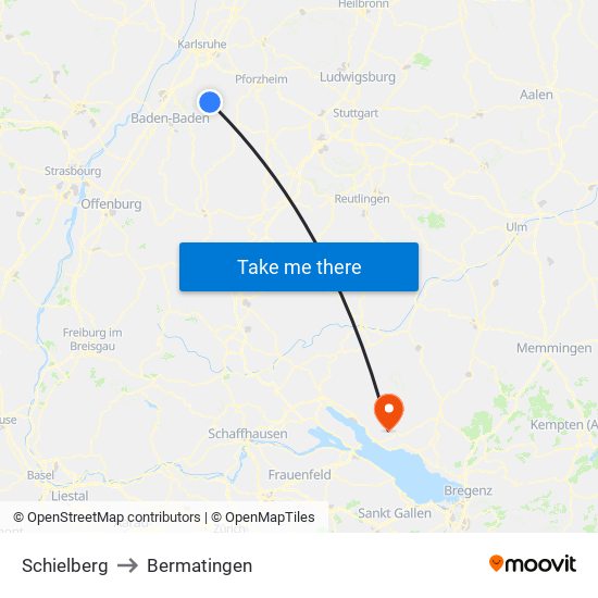 Schielberg to Bermatingen map