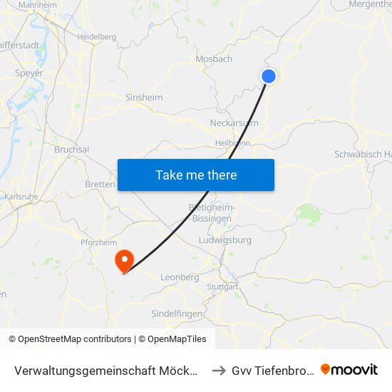 Verwaltungsgemeinschaft Möckmühl to Gvv Tiefenbronn map