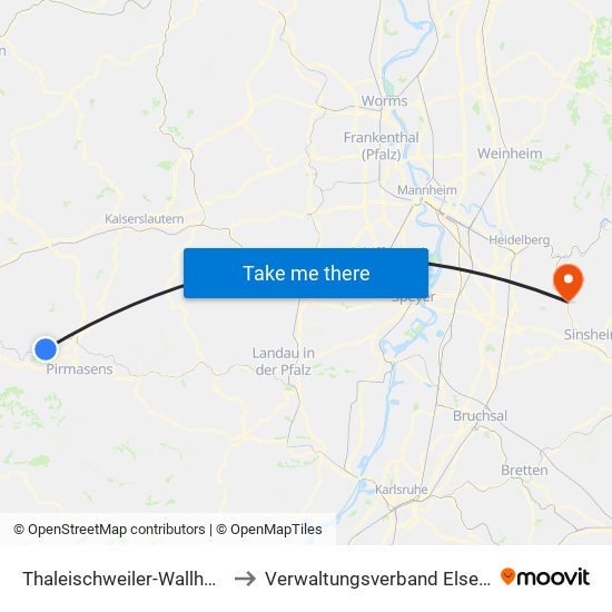 Thaleischweiler-Wallhalben to Verwaltungsverband Elsenztal map