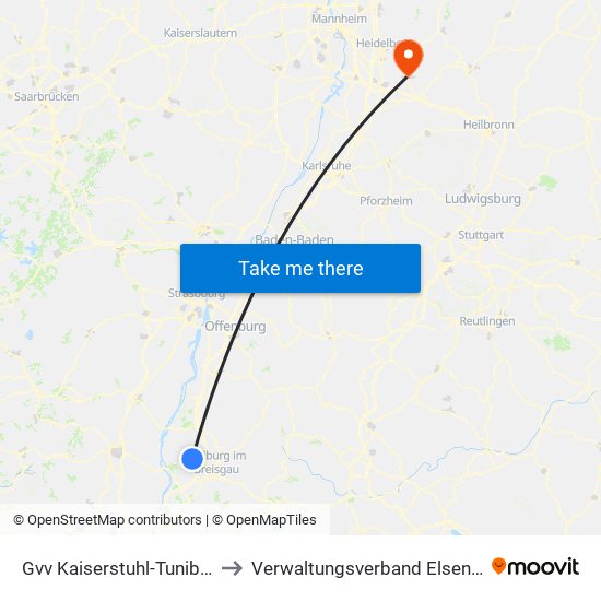 Gvv Kaiserstuhl-Tuniberg to Verwaltungsverband Elsenztal map