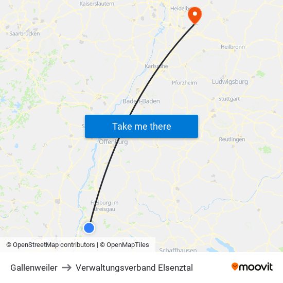 Gallenweiler to Verwaltungsverband Elsenztal map