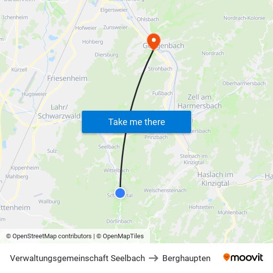 Verwaltungsgemeinschaft Seelbach to Berghaupten map