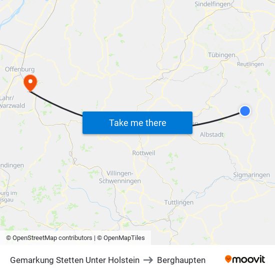 Gemarkung Stetten Unter Holstein to Berghaupten map