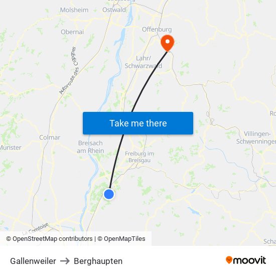 Gallenweiler to Berghaupten map