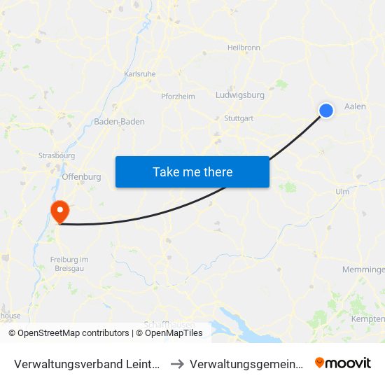 Verwaltungsverband Leintal-Frickenhofer Höhe to Verwaltungsgemeinschaft Ettenheim map