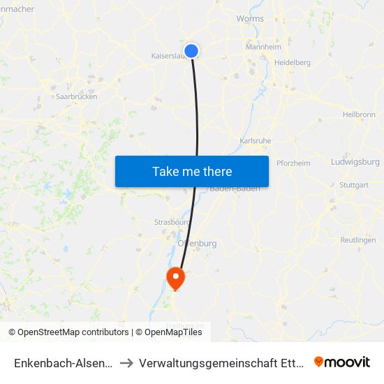 Enkenbach-Alsenborn to Verwaltungsgemeinschaft Ettenheim map