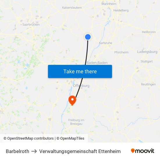 Barbelroth to Verwaltungsgemeinschaft Ettenheim map
