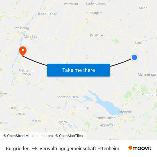 Burgrieden to Verwaltungsgemeinschaft Ettenheim map