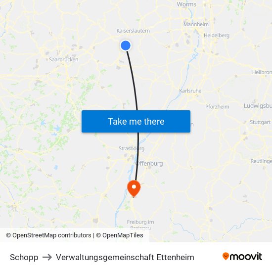 Schopp to Verwaltungsgemeinschaft Ettenheim map