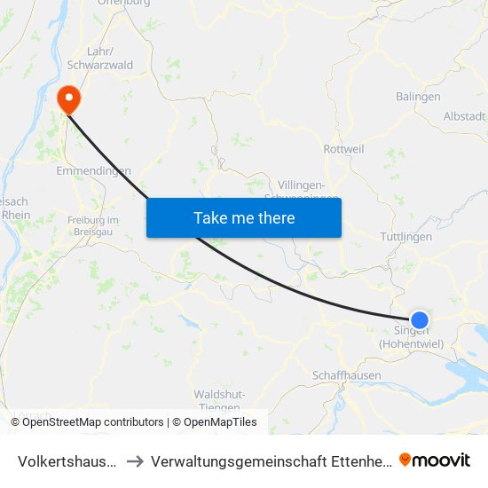 Volkertshausen to Verwaltungsgemeinschaft Ettenheim map