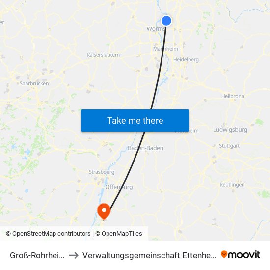 Groß-Rohrheim to Verwaltungsgemeinschaft Ettenheim map