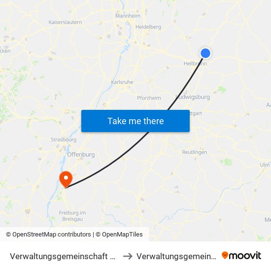 Verwaltungsgemeinschaft Neuenstadt am Kocher to Verwaltungsgemeinschaft Ettenheim map