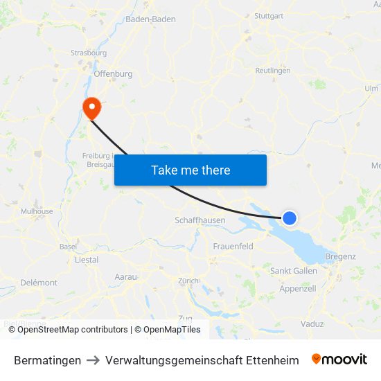 Bermatingen to Verwaltungsgemeinschaft Ettenheim map