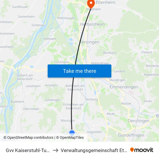 Gvv Kaiserstuhl-Tuniberg to Verwaltungsgemeinschaft Ettenheim map