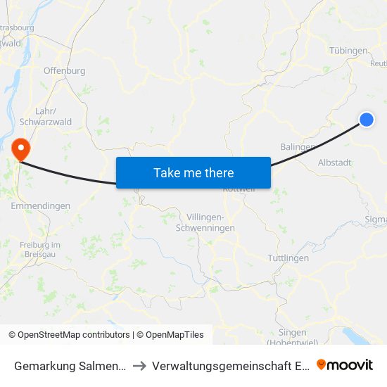 Gemarkung Salmendingen to Verwaltungsgemeinschaft Ettenheim map