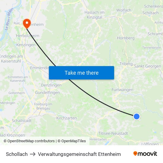 Schollach to Verwaltungsgemeinschaft Ettenheim map