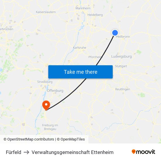 Fürfeld to Verwaltungsgemeinschaft Ettenheim map