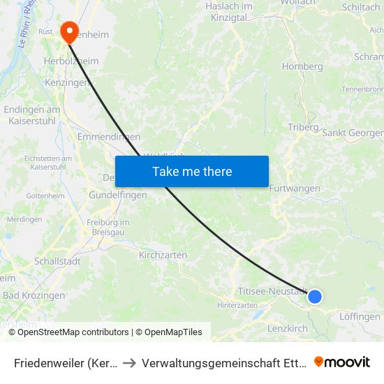 Friedenweiler (Kernort) to Verwaltungsgemeinschaft Ettenheim map