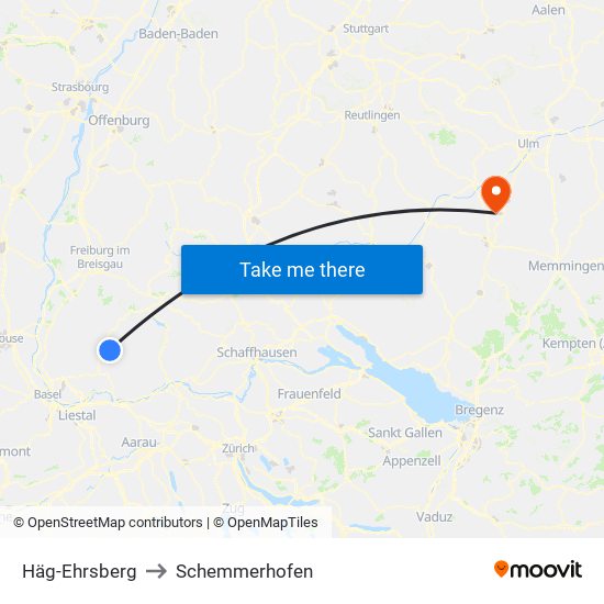 Häg-Ehrsberg to Schemmerhofen map