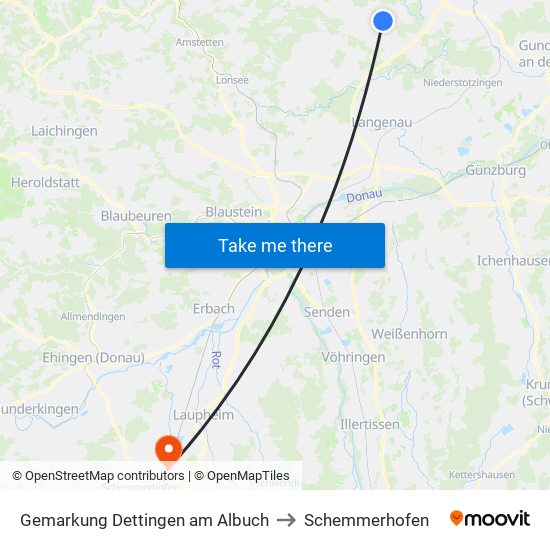 Gemarkung Dettingen am Albuch to Schemmerhofen map