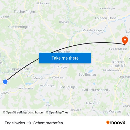 Engelswies to Schemmerhofen map