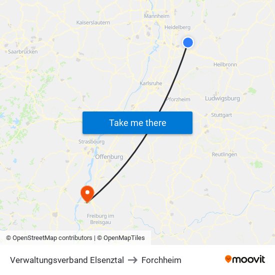 Verwaltungsverband Elsenztal to Forchheim map