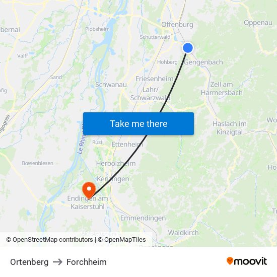 Ortenberg to Forchheim map