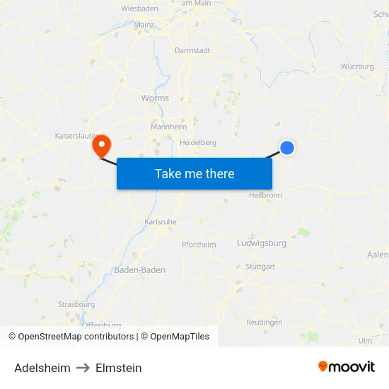 Adelsheim to Elmstein map