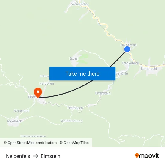 Neidenfels to Elmstein map