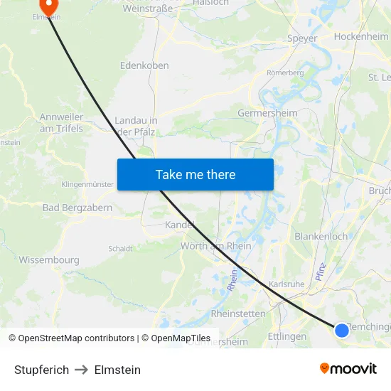 Stupferich to Elmstein map