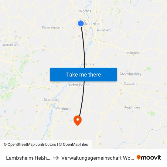 Lambsheim-Heßheim to Verwaltungsgemeinschaft Wolfach map