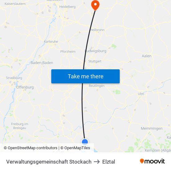 Verwaltungsgemeinschaft Stockach to Elztal map