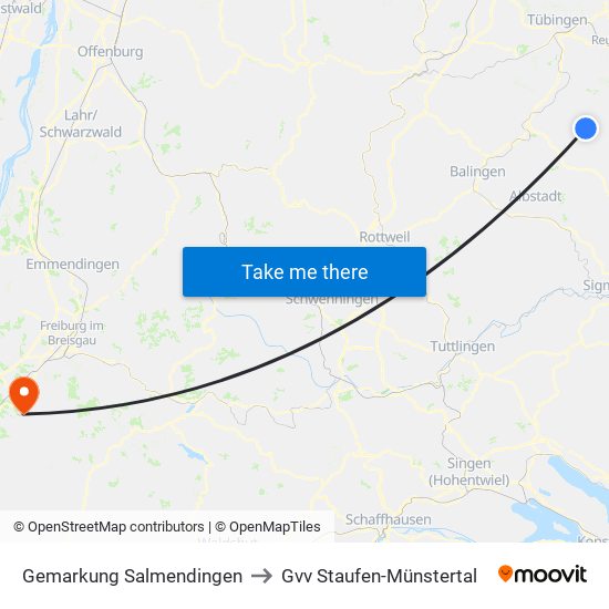 Gemarkung Salmendingen to Gvv Staufen-Münstertal map