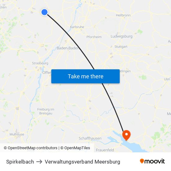 Spirkelbach to Verwaltungsverband Meersburg map