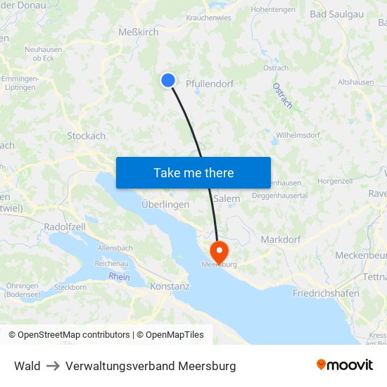 Wald to Verwaltungsverband Meersburg map