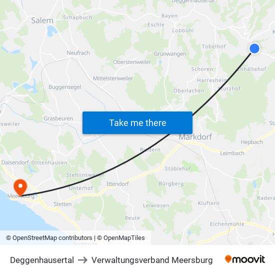 Deggenhausertal to Verwaltungsverband Meersburg map
