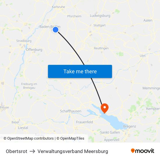 Obertsrot to Verwaltungsverband Meersburg map