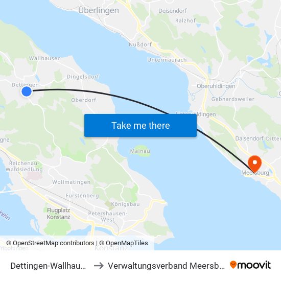 Dettingen-Wallhausen to Verwaltungsverband Meersburg map