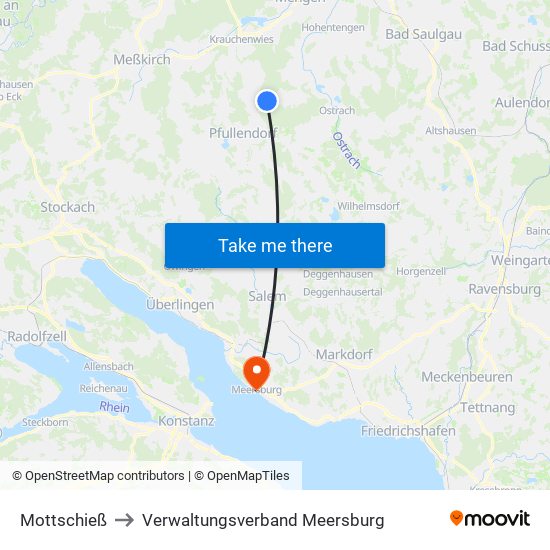 Mottschieß to Verwaltungsverband Meersburg map