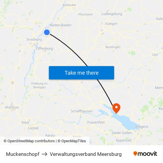 Muckenschopf to Verwaltungsverband Meersburg map