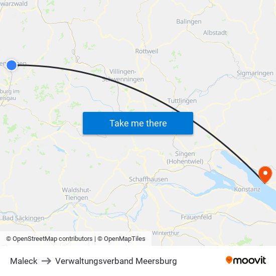 Maleck to Verwaltungsverband Meersburg map
