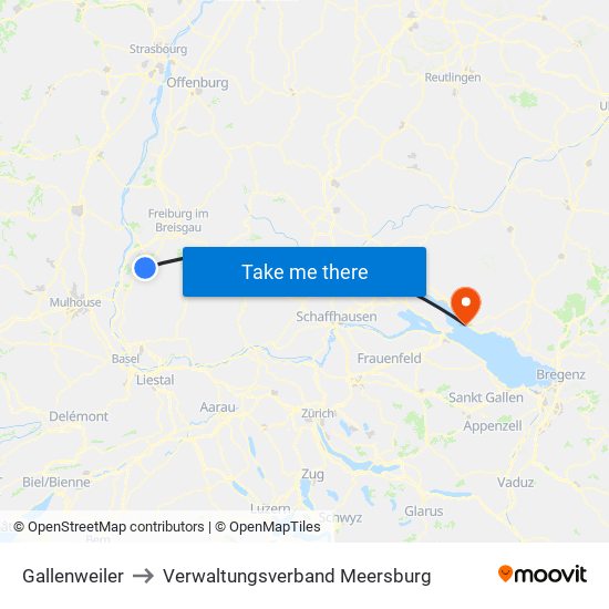 Gallenweiler to Verwaltungsverband Meersburg map