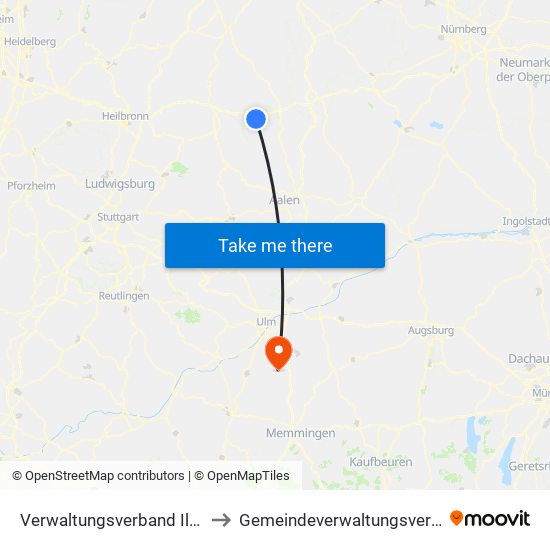 Verwaltungsverband Ilshofen-Vellberg to Gemeindeverwaltungsverband Dietenheim map