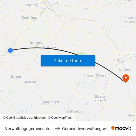 Verwaltungsgemeinschaft Horb am Neckar to Gemeindeverwaltungsverband Dietenheim map