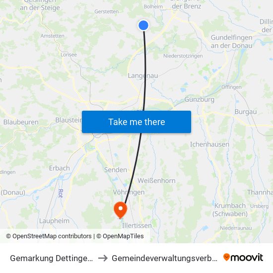 Gemarkung Dettingen am Albuch to Gemeindeverwaltungsverband Dietenheim map