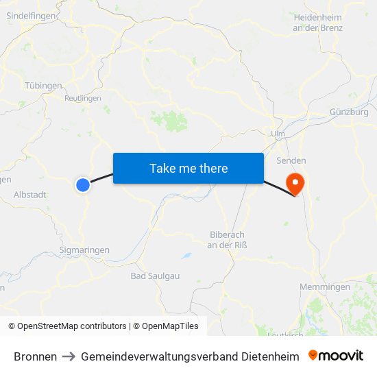 Bronnen to Gemeindeverwaltungsverband Dietenheim map