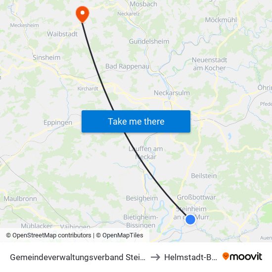 Gemeindeverwaltungsverband Steinheim-Murr to Helmstadt-Bargen map