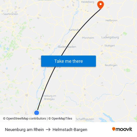 Neuenburg am Rhein to Helmstadt-Bargen map