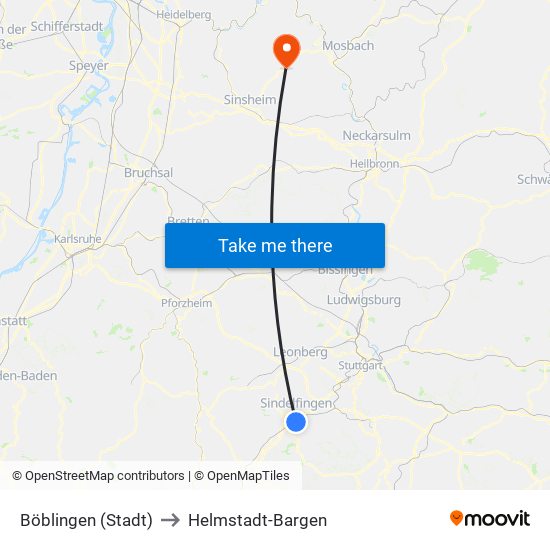 Böblingen (Stadt) to Helmstadt-Bargen map